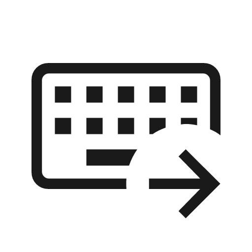 Keyboard external input outline icon, outline style, from Material Symbols Light