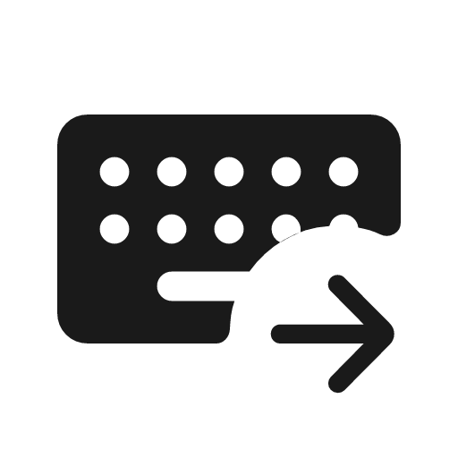 Keyboard external input rounded icon, rounded style, from Material Symbols Light