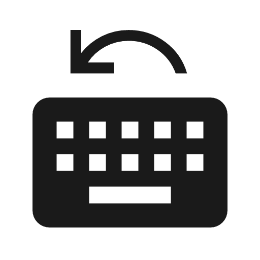 Keyboard previous language icon, solid style, from Material Symbols Light