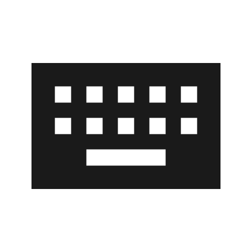 Keyboard sharp icon, sharp-cornered style, from Material Symbols Light