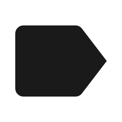 Label icon, solid style, from Material Symbols Light
