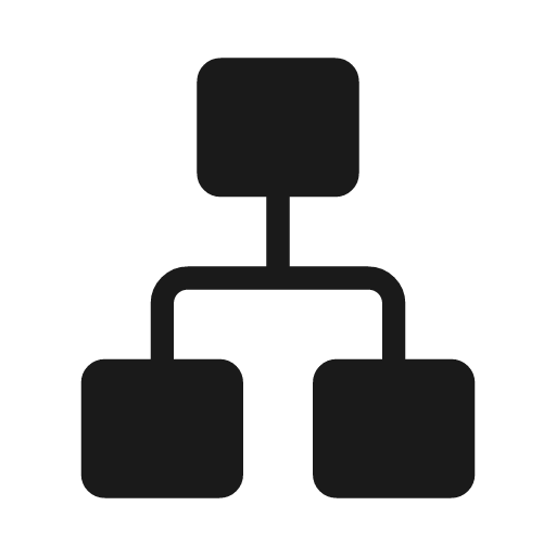 Lan rounded icon, rounded style, from Material Symbols Light