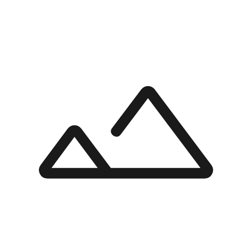 Landscape outline rounded icon, rounded style, from Material Symbols Light