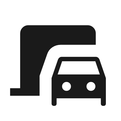 Laptop car icon, solid style, from Material Symbols Light