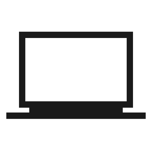 Laptop windows outline sharp icon, sharp-cornered style, from Material Symbols Light