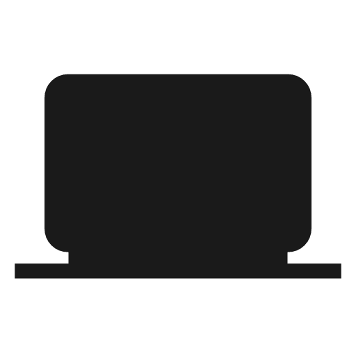 Laptop windows icon, solid style, from Material Symbols Light