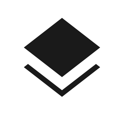 Layers icon, solid style, from Material Symbols Light
