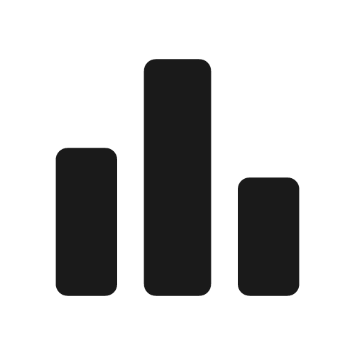 Leaderboard rounded icon, rounded style, from Material Symbols Light