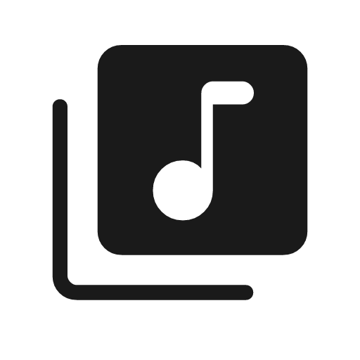 Library music rounded icon, rounded style, from Material Symbols Light
