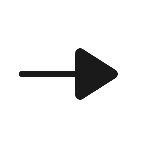 Line end arrow rounded icon, rounded style, from Material Symbols Light