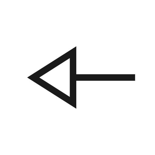 Line start arrow outline icon, outline style, from Material Symbols Light