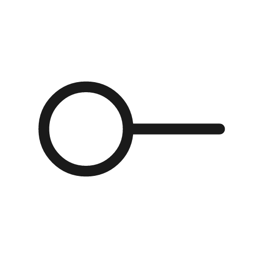 Line start circle outline rounded icon, rounded style, from Material Symbols Light
