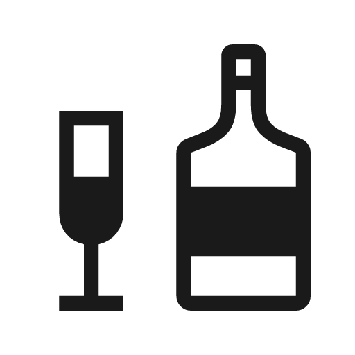 Liquor icon, solid style, from Material Symbols Light