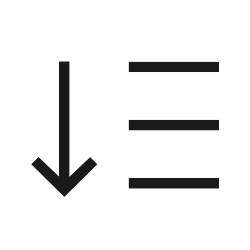 List arrow icon, solid style, from Material Symbols Light