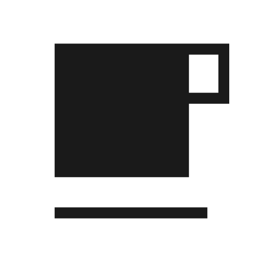 Local cafe sharp icon, sharp-cornered style, from Material Symbols Light