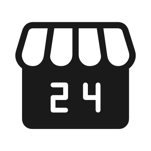 Local convenience store rounded icon, rounded style, from Material Symbols Light