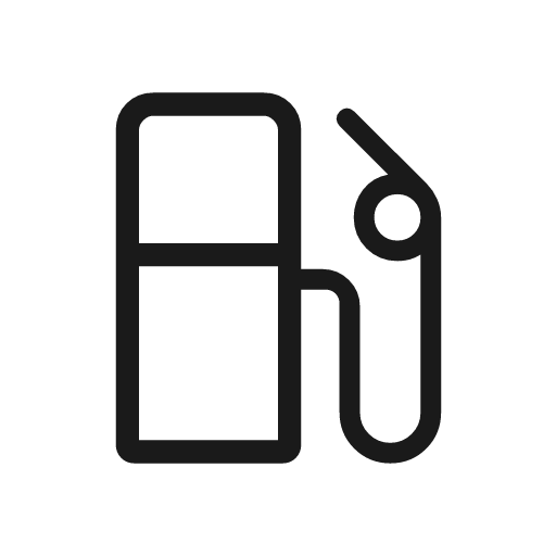Local gas station outline rounded icon, rounded style, from Material Symbols Light