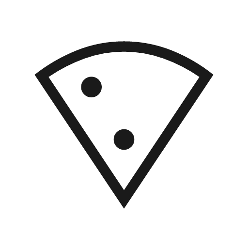 Local pizza outline icon, outline style, from Material Symbols Light