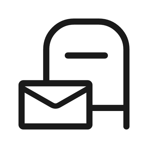 Local post office outline rounded icon, rounded style, from Material Symbols Light
