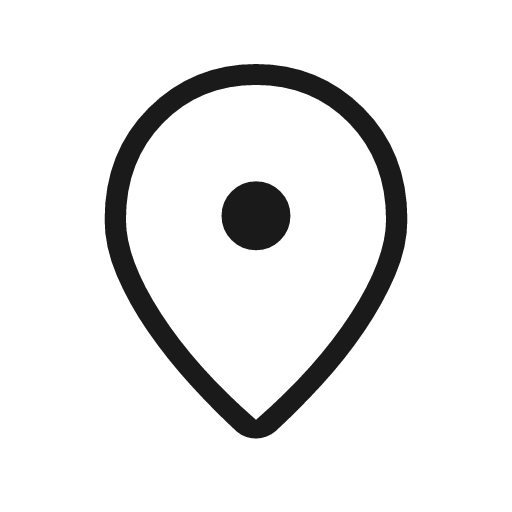 Location on outline rounded icon, rounded style, from Material Symbols Light