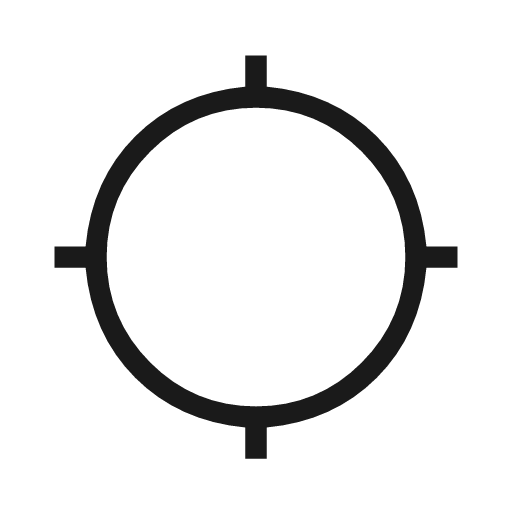 Location searching icon, solid style, from Material Symbols Light