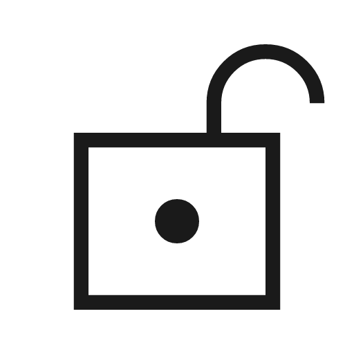 Lock open right outline sharp icon, sharp-cornered style, from Material Symbols Light
