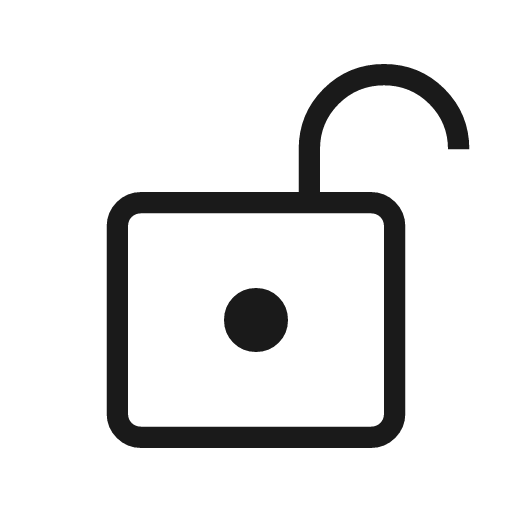 Lock open right outline icon, outline style, from Material Symbols Light