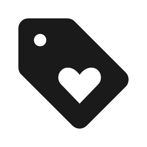 Loyalty icon, solid style, from Material Symbols Light