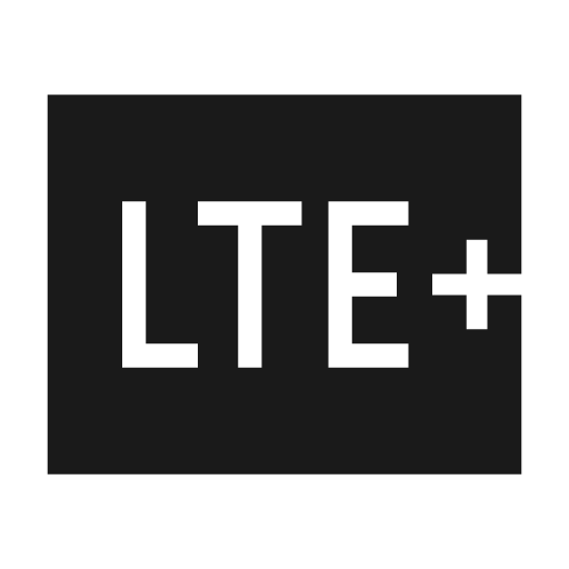 Lte plus mobiledata badge sharp icon, sharp-cornered style, from Material Symbols Light