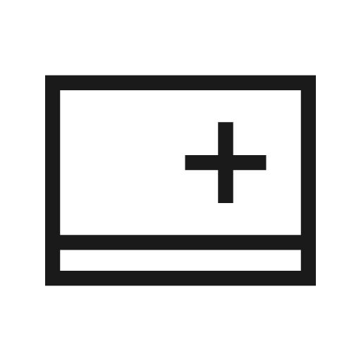 Magnify docked outline sharp icon, sharp-cornered style, from Material Symbols Light