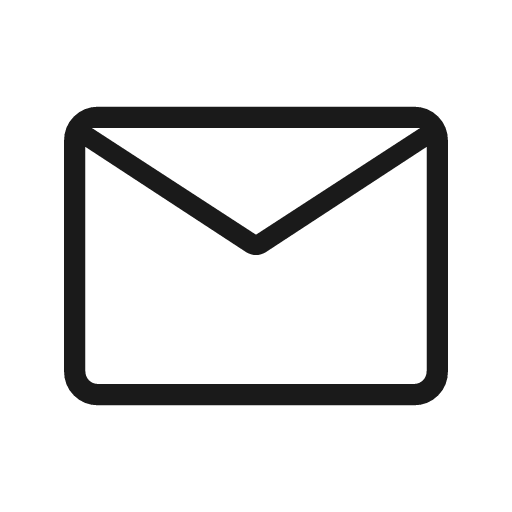 Mail outline rounded icon, rounded style, from Material Symbols Light