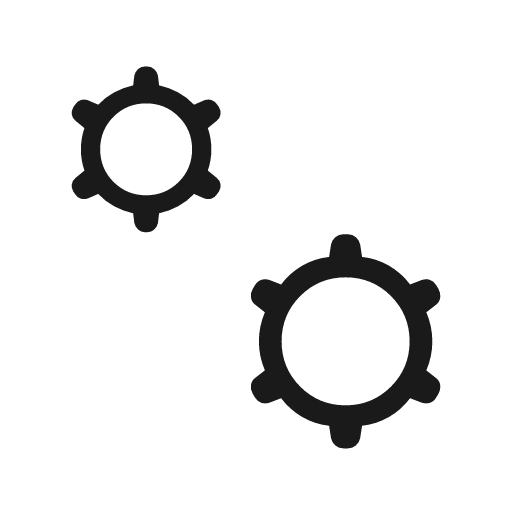 Manufacturing rounded icon, rounded style, from Material Symbols Light