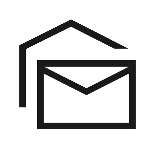 Mark as unread outline sharp icon, sharp-cornered style, from Material Symbols Light