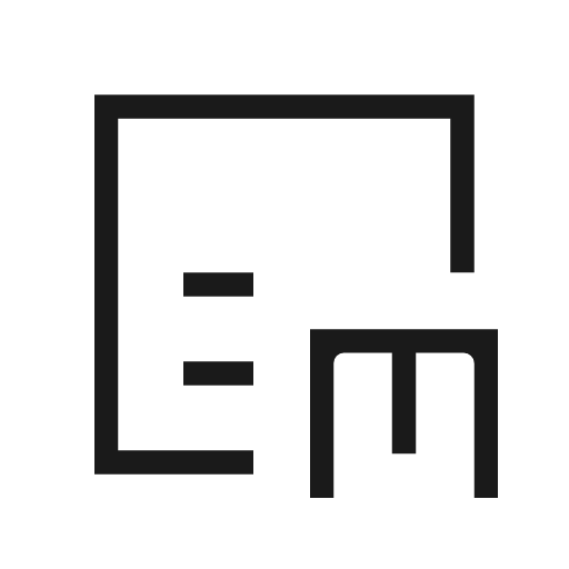 Markdown document outline sharp icon, sharp-cornered style, from Material Symbols Light
