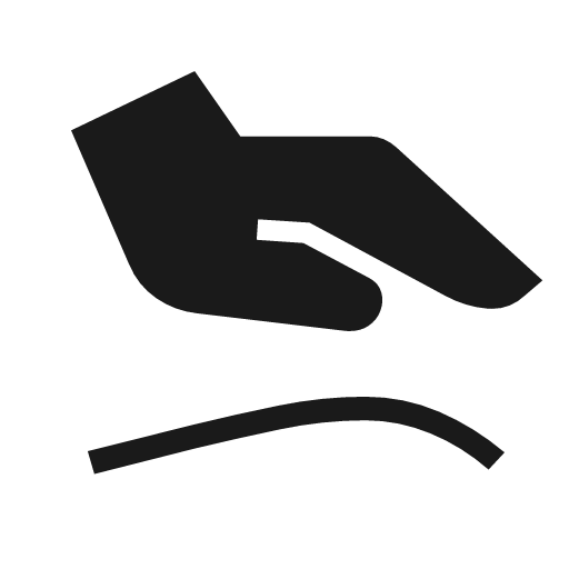 Massage icon, solid style, from Material Symbols Light