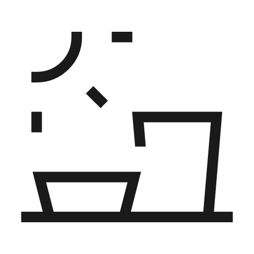 Meal lunch outline sharp icon, sharp-cornered style, from Material Symbols Light