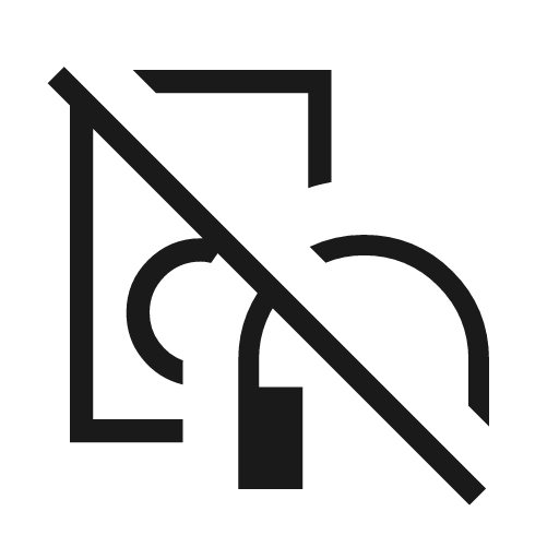 Media output off outline sharp icon, sharp-cornered style, from Material Symbols Light