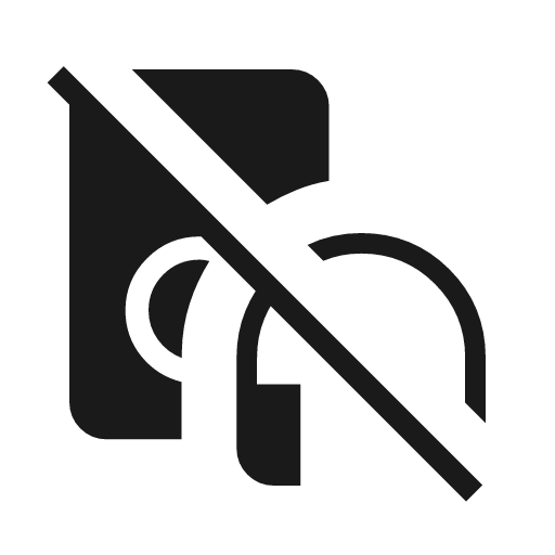 Media output off icon, solid style, from Material Symbols Light