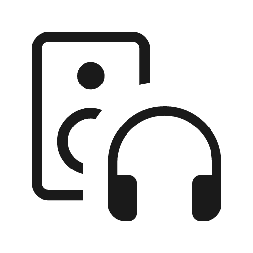 Media output outline rounded icon, rounded style, from Material Symbols Light