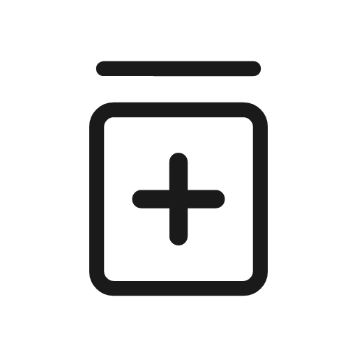 Medication outline rounded icon, rounded style, from Material Symbols Light