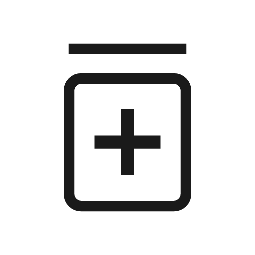 Medication outline icon, outline style, from Material Symbols Light