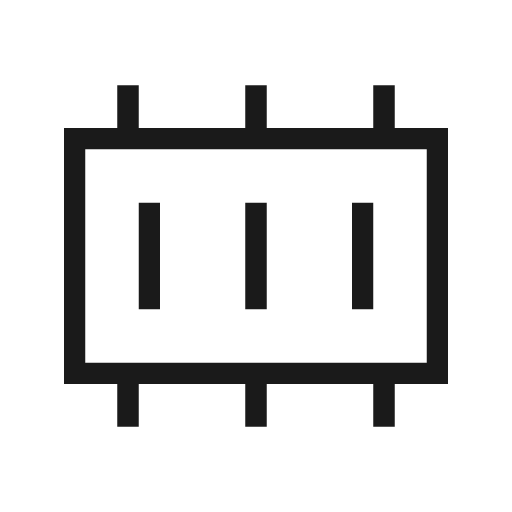 Memory alt outline sharp icon, sharp-cornered style, from Material Symbols Light
