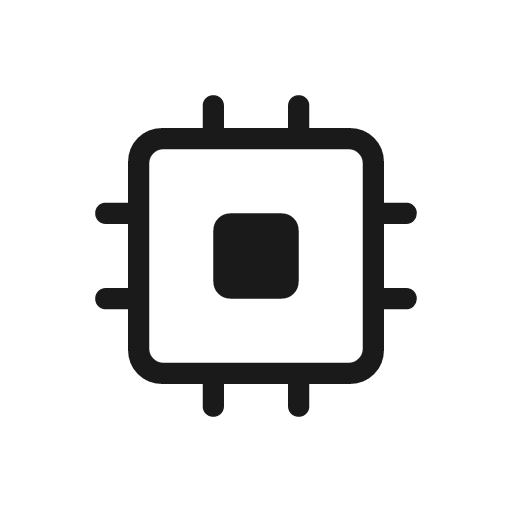 Memory rounded icon, rounded style, from Material Symbols Light