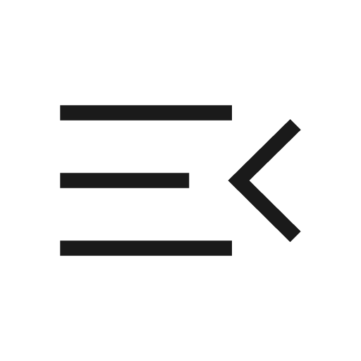 Menu open icon, solid style, from Material Symbols Light