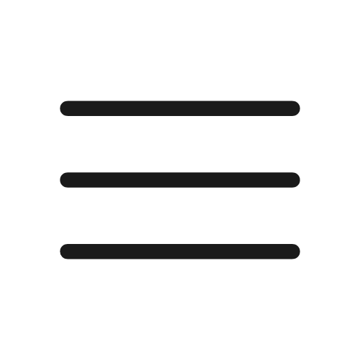 Menu rounded icon, rounded style, from Material Symbols Light