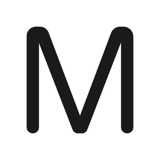 Metro rounded icon, rounded style, from Material Symbols Light