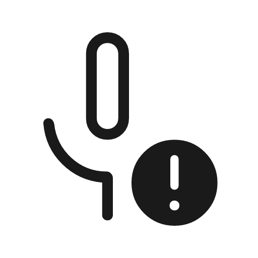 Mic alert outline rounded icon, rounded style, from Material Symbols Light