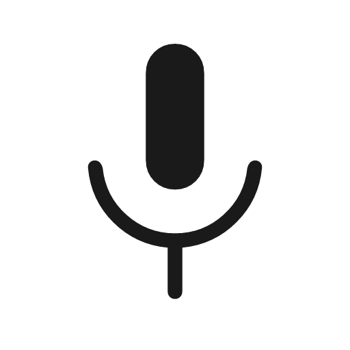Mic rounded icon, rounded style, from Material Symbols Light