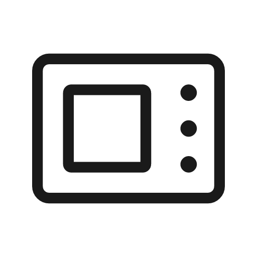 Microwave gen outline rounded icon, rounded style, from Material Symbols Light