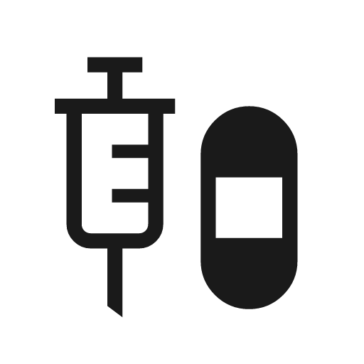 Mixture med sharp icon, sharp-cornered style, from Material Symbols Light